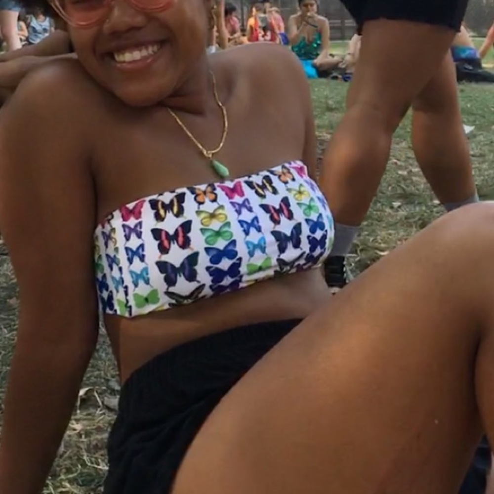 BUTTERFLY BANDEAU BIKINI TOP